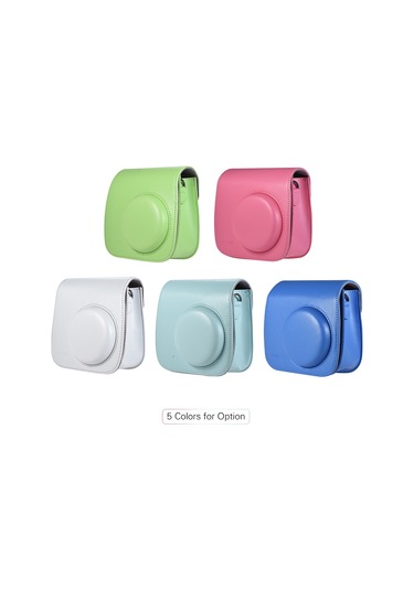 Vkemall Fujifilm Instax Mini 9/8/8+ Kamera Kılıfı, Pu Materyal, Su Ve Toz Dayanıklı, Çanta Ve Askı Kayışı İle, Flamingo Pembe