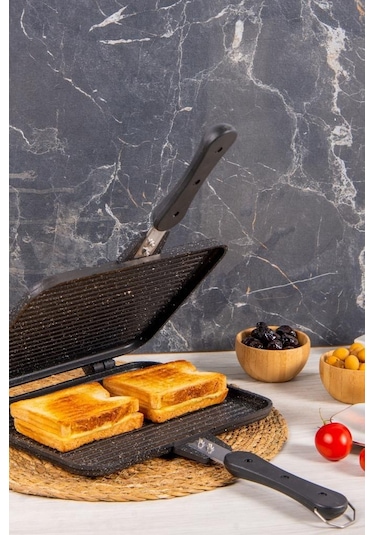 Stevig Usta Tostçu Granit Döküm Ocak Üstü El Tost Makinesi St-101