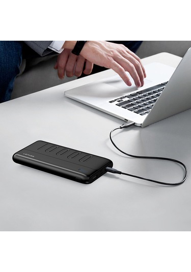 Lenyes PX135P 10w 10000mah Led Işık Göstergeli Taşınabilir Powerbank Siyah