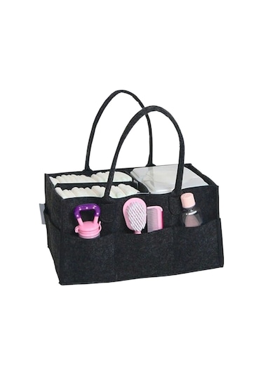 Babylondy Keçe Anne Bebek Bakım Çantası Düzenleyici Siyah Organizer Siyahmodel:xac001 Siyah
