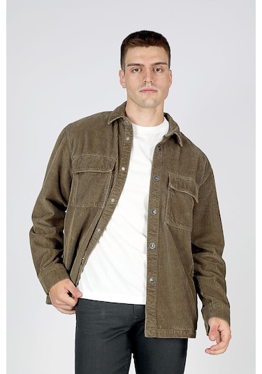 Lee Cooper Lukas Erkek Kadife Ceket Haki-20447 Haki