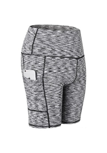 Springsun Kadınlar İçin Yüksek Bel Yoga Şortu, Hızlı Kuruyan, Esnek, Sık Fit, Koşu Ve Egzersiz İçin, Çok Renkli Siyah, Xxl Diğer