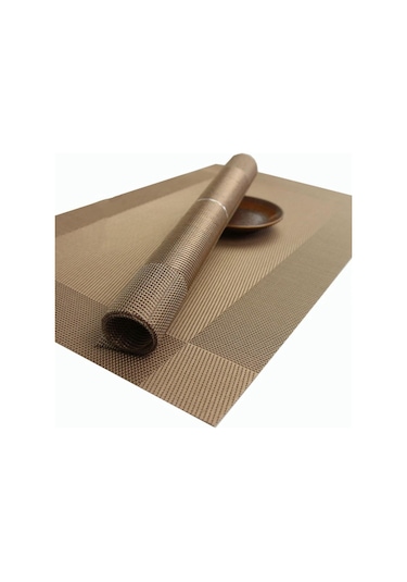 Şampanya Termal 4 Adet/takım Kaymaz Servis Altlığı Yalıtım Ev Ürün Pedi Yemek Masası Mat Şampanya