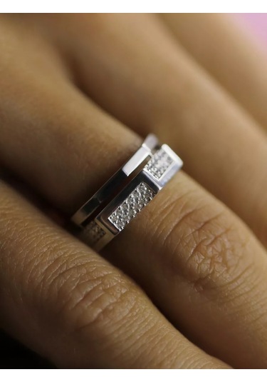 Luchi Jewellery Şık Gümüş Minimalist Yüzük Hediye 229536653 Gümüş