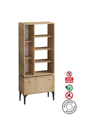 Decormet Fix Kitaplık Dec0056 Safir Meşe Çok Renkli