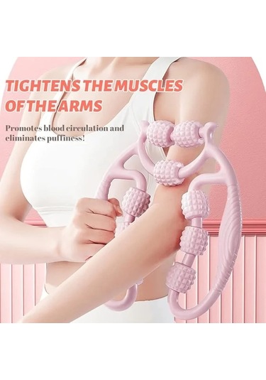 9 Tekerlekli Boyun Bacak Ayak Bel Masaj Aleti Çok Fonksiyonlu Manuel 4741 Açık Mavi