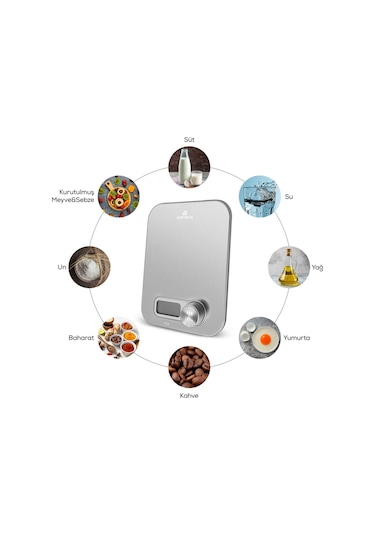 Karaca x Refika Scale Self-Power Inox Mutfak Tartısı K1748