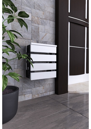 Akasya Duvara Monte Katlanabilir Tabure Çok Amaçlı Beyaz