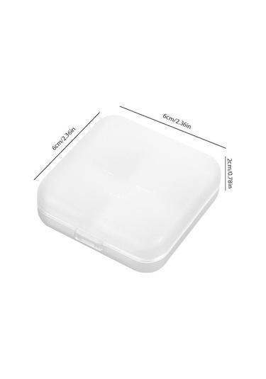 Novahub Beyaz 1 Adet İlaç Kutusu, Takı Saklama Kutusu, Hap Saklama Kutusu, Taşınabilir Hap Kutusu, Mini İlaç Depolama Kutu 56598054 Beyaz