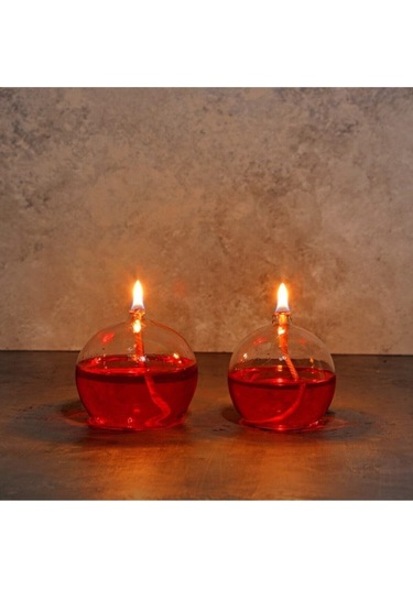 Kırmızı Sarı Kandil Yağı Kokusuz Dumansız 250 Ml 2'li Set