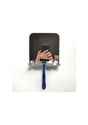 1 Takım Duş Aynası Vantuzlu Duvara Monte Akrilik Buğu Önleyici Tıraş Makyaj Aynası Banyo İçin Kare Diğer