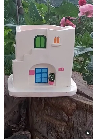 Alaçatı Evi Büyük Boy Saksı