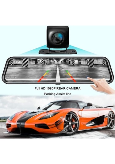 Gebibd 10 Hd 1080p Çift Lens Araç İçi Kamera, Gece Görüşü, Ön Ve Arka Ters Kamera