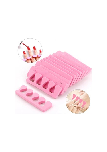 20 Çift Manikür Pedikür Parmak Arası Ayırıcı Separatör Pembe
