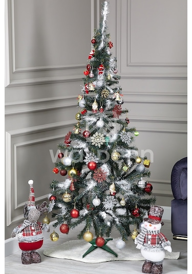 Waldern Luxury Series Yılbaşı Çam Ağacı Plastik Ayaklı 150 CM 260 Yeşil Dal