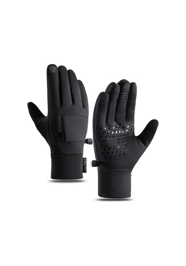 Kış Eldivenleri Su Geçirmez Termal Spor Eldivenleri Erkekler Kadınlar Koşu Bisiklet Sürüş Yürüyüş İş İçin Sıcak Eldivenler - Xl