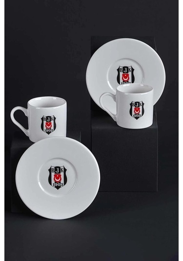 Neva N3422 Beşiktaş Arma 2'li Kahve Fincan Takımı