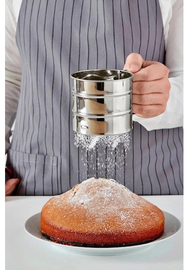 Paslanmaz Çelik Pratik Un Eleği 250 Gr Mandallı Un Şeker Eleği Metal