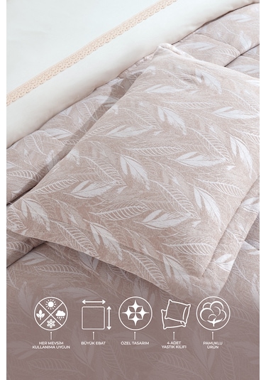 Elart Stil Çeyiz Paketi 7 Parça Bej Bej