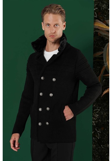 02 Slim Fit Siyah Spor Kaban Siyah