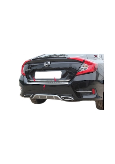 Honda Civic Fc5 2016-2020 Arka Tampon Eşiği Krom P.çelik