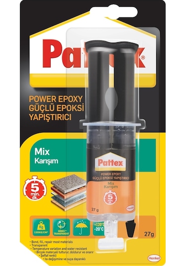 Pattex Güçlü Epoksi Yapıştırıcı 27Gr Mix Karışım
