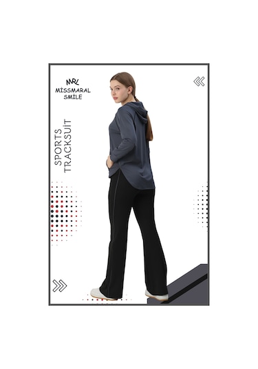 Kadın Spor Eşofman Takım İspanyol Paça Çift Cepli Alt &kapüşonlu Kanguru Cepli Üst Antrasit 3053 Antrasit Kadın Spor Eşofman Takım İspanyol Paça Çift Cepli Alt &kapüşonlu Kanguru Cepli Üst Antrasit 3053 Antrasit