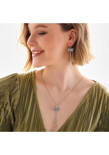 Blackcraft Gümüş Telkari Yusufçuk Kadın Set Bc-f790f5 Beyaz