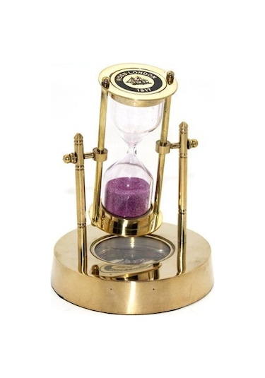 Pirinç Pusulalı Kum Saati Model 1
