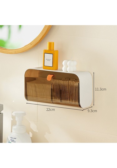 Geeroyoo Duvar Tipi Bölmeli Organizer, Pp Plastiği İle Dayanıklı, Kapaklı Ev & Dormitory Depolama Kutusu, Renk: Transparan Fıstık Kahverengi