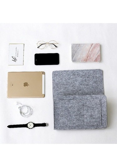 Yingfu 32x10x20 Cm Büyük Gri Felt Yatak Başlık Çantası, Dayanıklı Materyal, Kolay Kullanım, Ev Organizasyonu Saklama Çantası DiğER