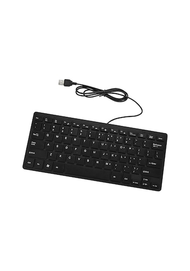 Yeni Siyah İnce Klavye Usb Bilgisayar Mini Klavye Kablosuz Değil Pc