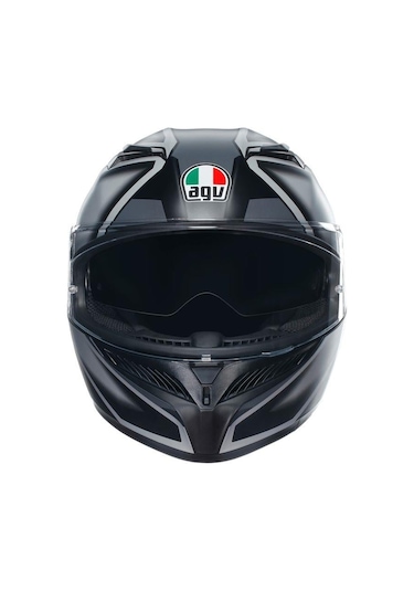 Agv K3 MPLK Compound Mat Siyah Gri  Motosiklet Kaskı.