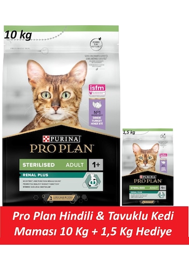 Pro Plan Hindili & Tavuklu Kedi Maması 10 Kg + 1,5 Kg Hediye