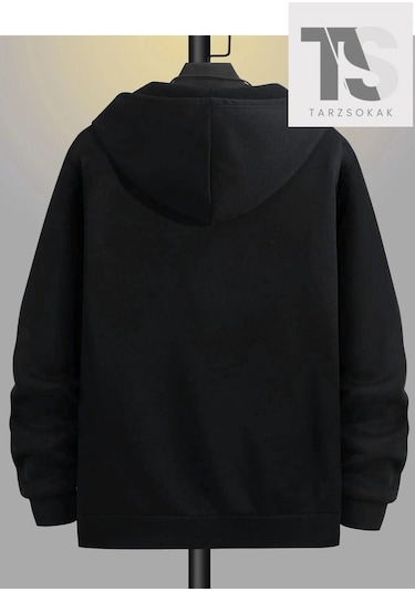 Adrift Şimşek Bulut Sweatshirt Fermuarlı Hırka Siyah