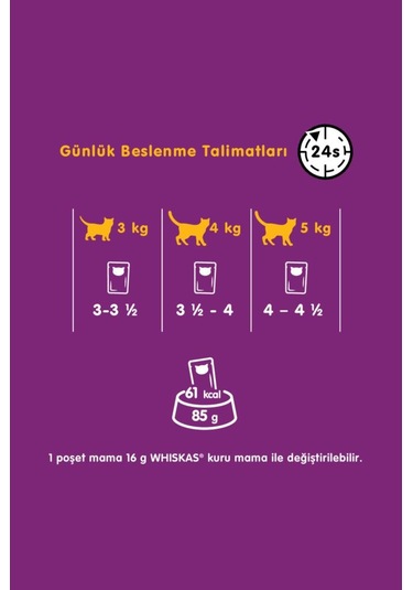 Whiskas Kuzulu Poşet Kedi Yaş Mama 85 G 12x