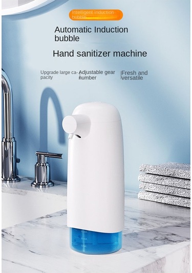 Anjiexun 550ml Otomatik Sıvı Sabunluk Mutfak Otel Alışveriş Merkezi Siyah Siyah