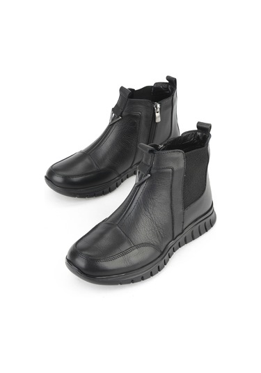 Ziya, Kadın Hakiki Deri Konfor Bot 15355z1458 Siyah 15355z1458 000 Siyah