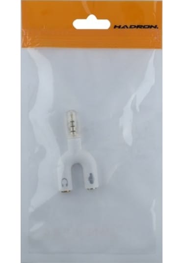 Hadron Hd4612 Plastik 3.5 Mm Jack 3.5 Mm Jack 20 Cm Audio Kablo (469402623)-Beyaz