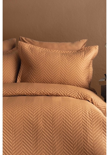 Simply Terra Cotta Pamuk Saten Nevresim Takımı Çift Kişilik