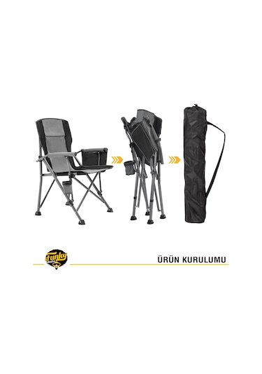 FUNKY CHAIRS River Side Katlanabilir Kamp Sandalyesi-Gri