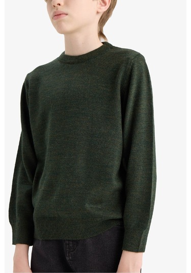 Defacto Erkek Çocuk Bisiklet Yaka Triko Kazak A4992a825wnkh354 Haki