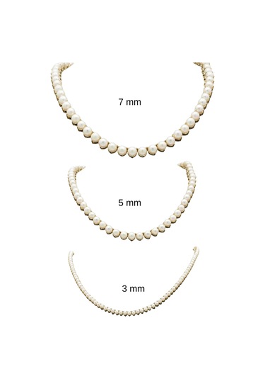 Üç Tırnaklı Doğal İnci Gerdanlık Rose