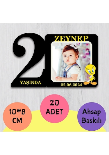 Fotoğraflı Doğum Günü Magneti 20 Adet