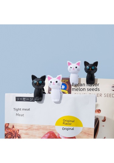 Monyee Mutfak Yemek Torba Kapama Klipsi - Ofis Belgeleri, Notlar, Fotoğraflar İçin Dayanıklı Sabitleyici Beyaz Beyaz