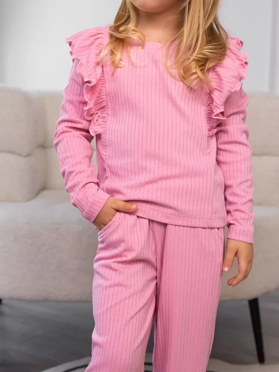 Nika Boo Şık Pantolon Takım Kıyafet Çift Seti 241287267 Pembe