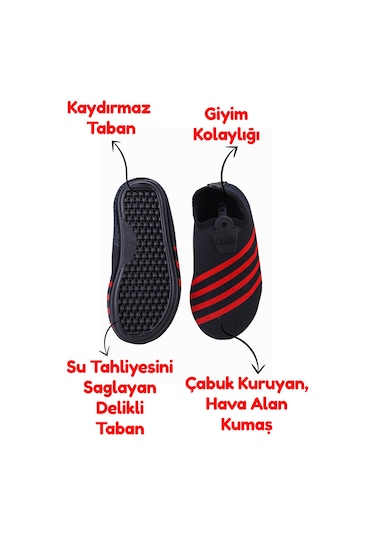 Kiko Kids Enigma Havuz Plaj Erkek Çocuk Deniz Ayakkabısı 7501 Turuncu - Siyah Turuncu - Siyah