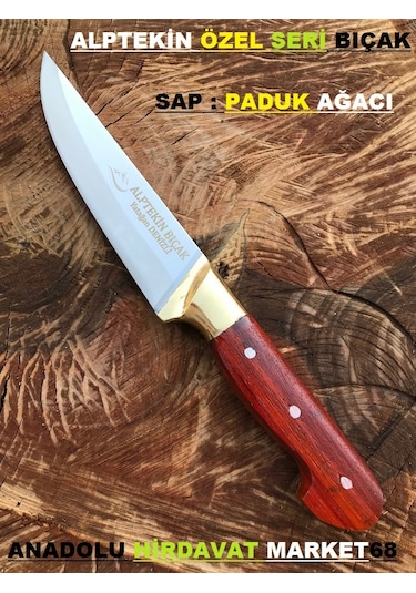 Özelseri Paduk Saplı Bıçak Dövme Çelik Kasap Bıçagı Kurban Bıçak