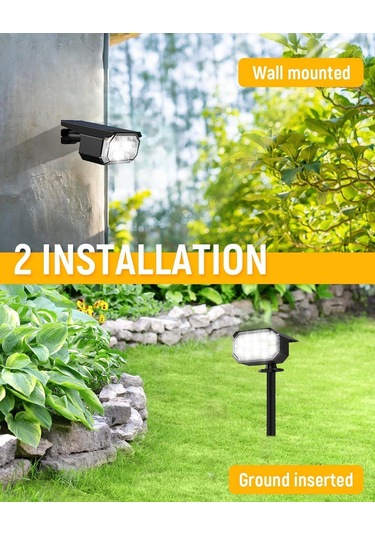 Güneş Spot Işıkları Açık, 66 Leds Peyzaj Spotları Ip65, 660 Lümen, 4 Paket