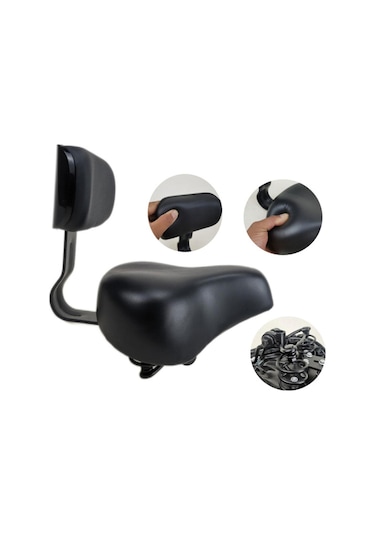 Suntek Elektrikli Bisiklet Eyer Köpük Yastıklı Evrensel Yedek Siyah